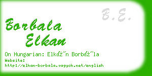 borbala elkan business card